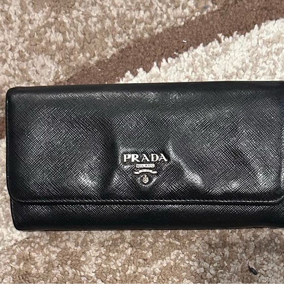Prada Accessories - Prada Black Saffiano Leather Clutch
